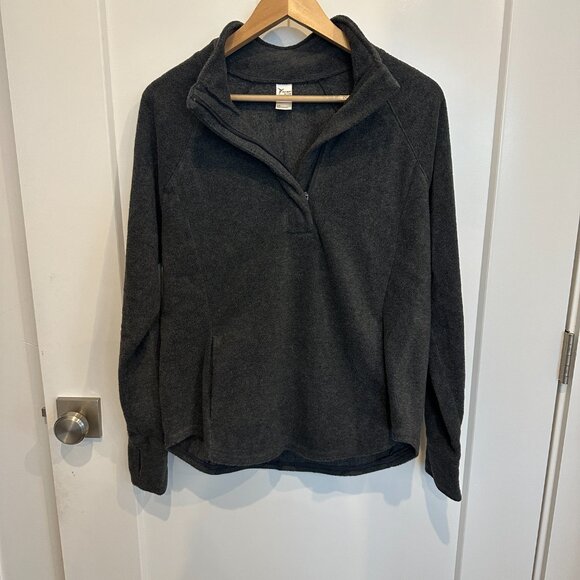 Old Navy Active Women's L Gray Quarter Zip Sweatshirt with Side Pockets - Picture 1 of 7